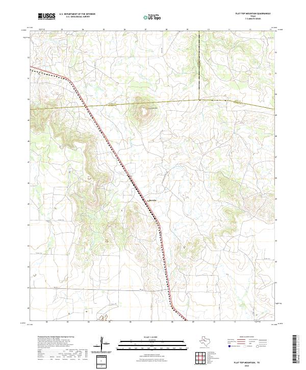 USGS Topographic Map – Flat Top Mountain