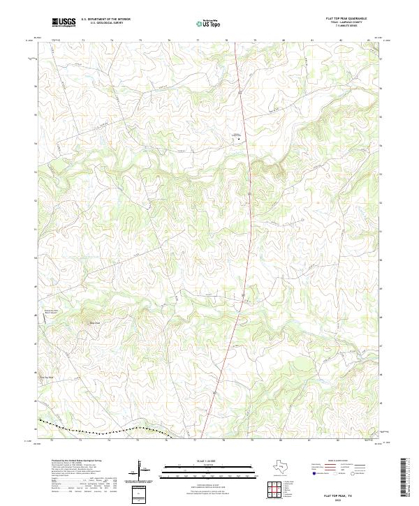 USGS Topographic Map – Flat Top Peak