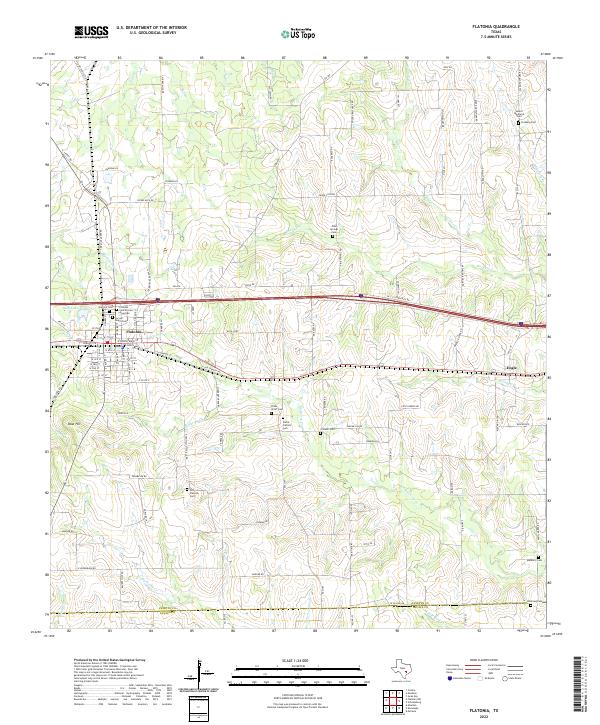 USGS Topographic Map – Flatonia