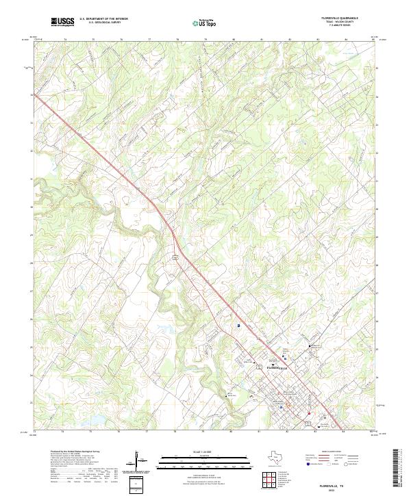 USGS Topographic Map – Floresville