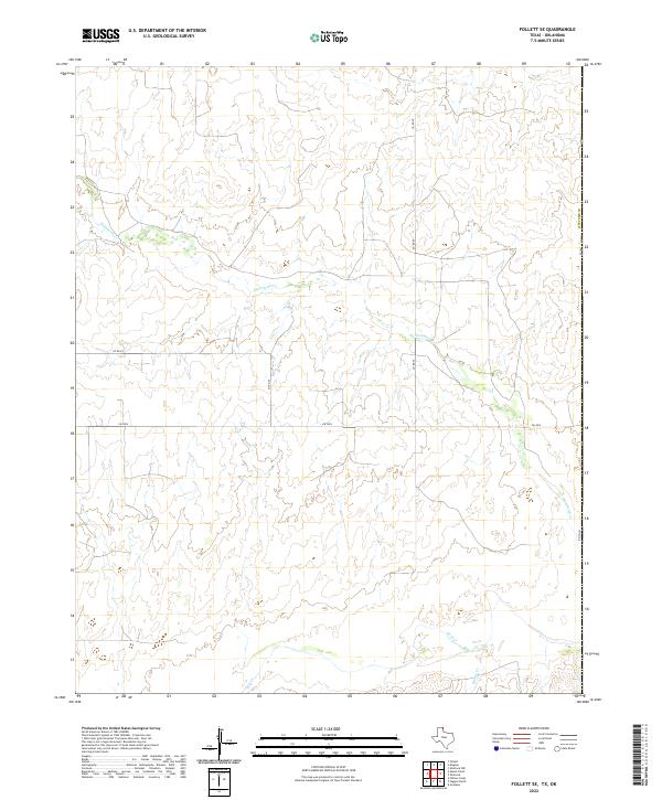 USGS Topographic Map – Follett SE