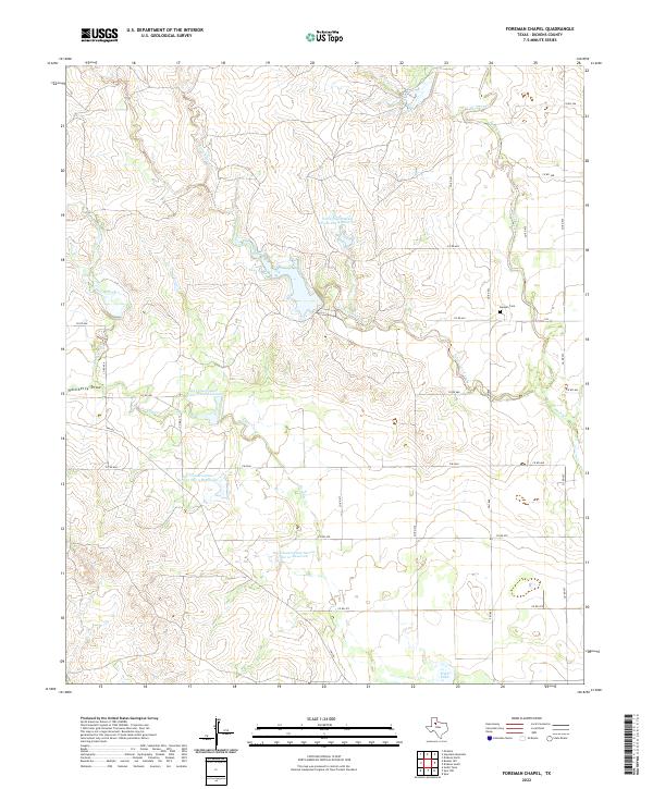USGS Topographic Map – Foreman Chapel