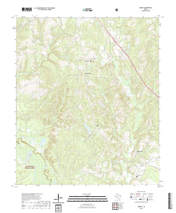 USGS Topographic Map – Forest