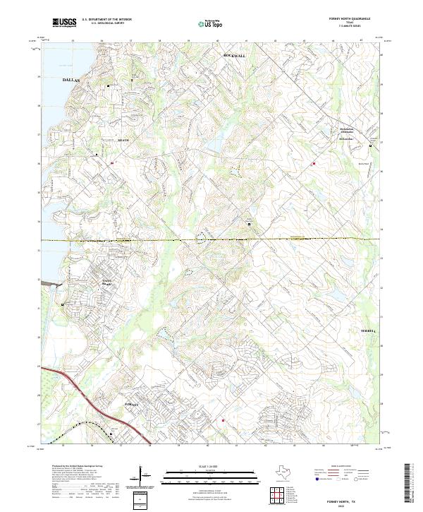 USGS Topographic Map – Forney North