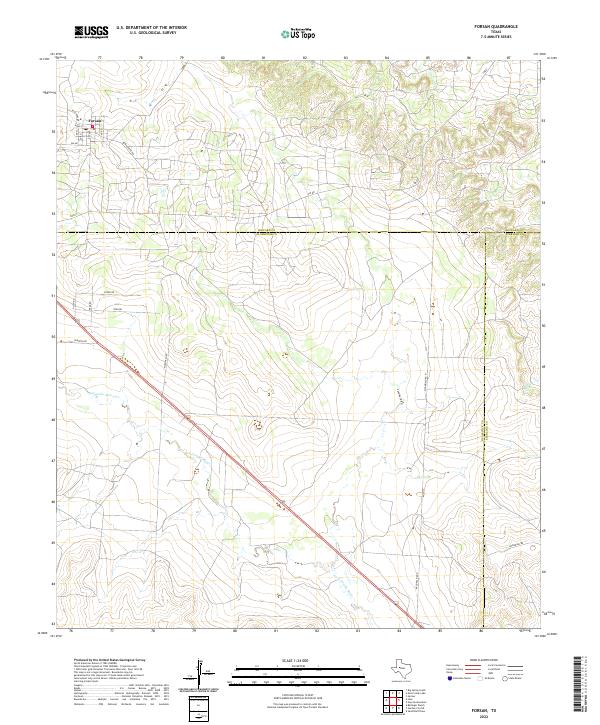USGS Topographic Map – Forsan