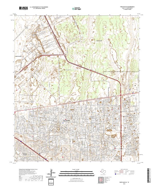 USGS Topographic Map – Fort Bliss SE