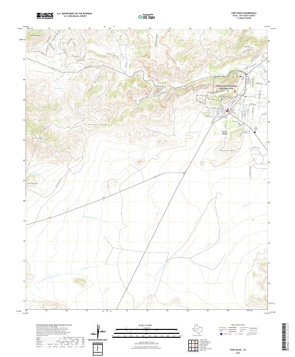 USGS Topographic Map – Fort Davis