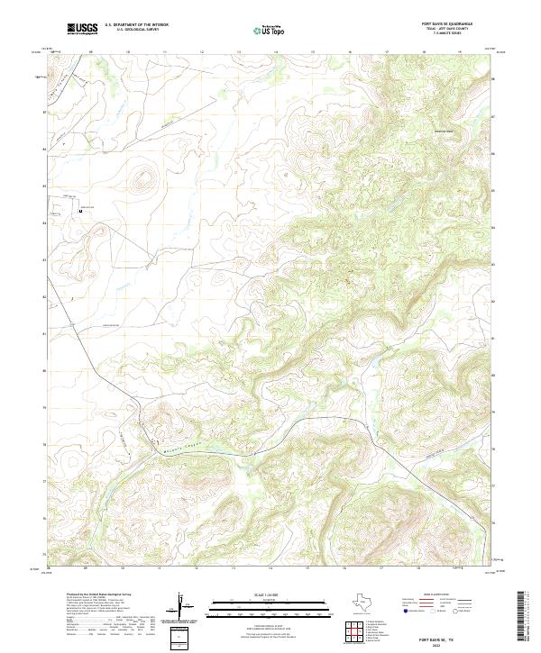 USGS Topographic Map – Fort Davis SE