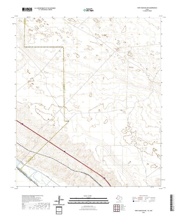 USGS Topographic Map – Fort Hancock NW