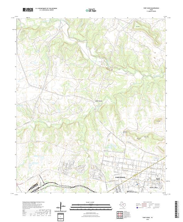 USGS Topographic Map – Fort Hood
