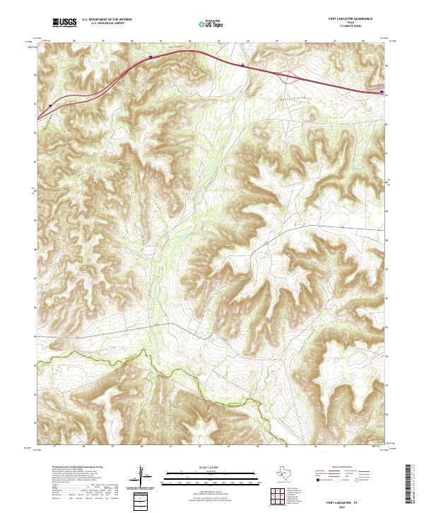 USGS Topographic Map – Fort Lancaster