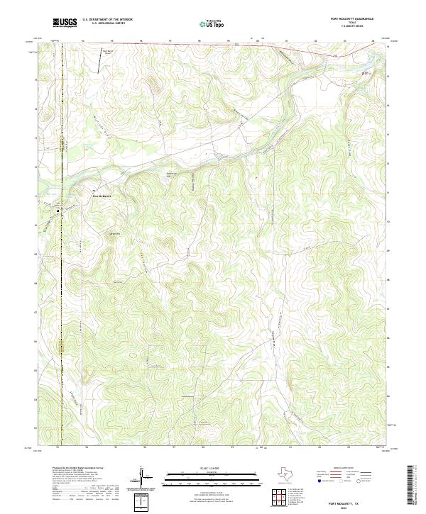 USGS Topographic Map – Fort McKavett