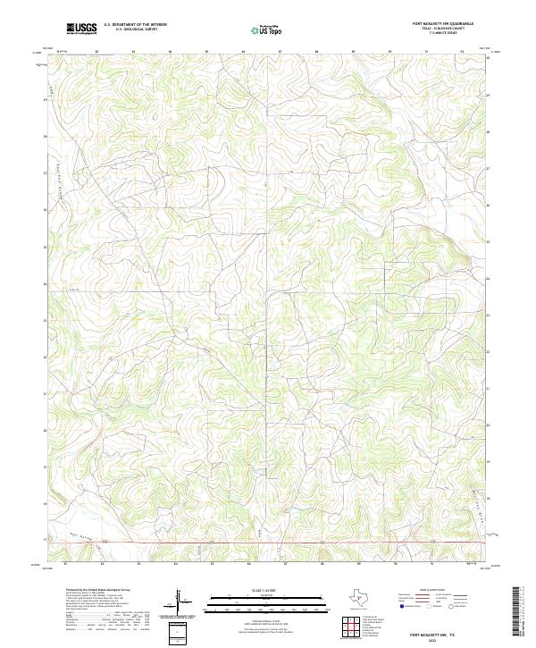 2022 Map of Fort McKavett NW, 2022 Print