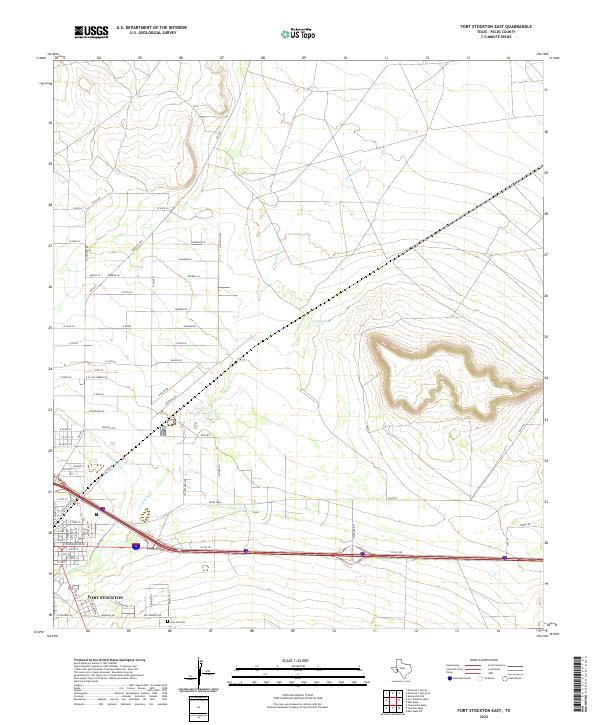 USGS Topographic Map – Fort Stockton East
