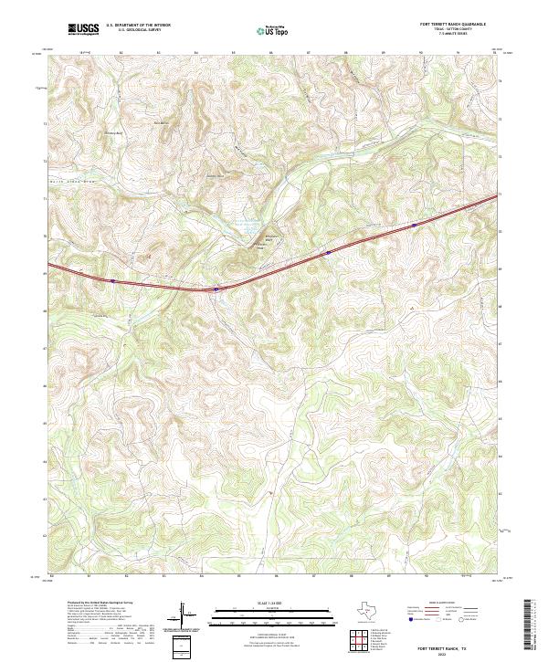 USGS Topographic Map – Fort Terrett Ranch