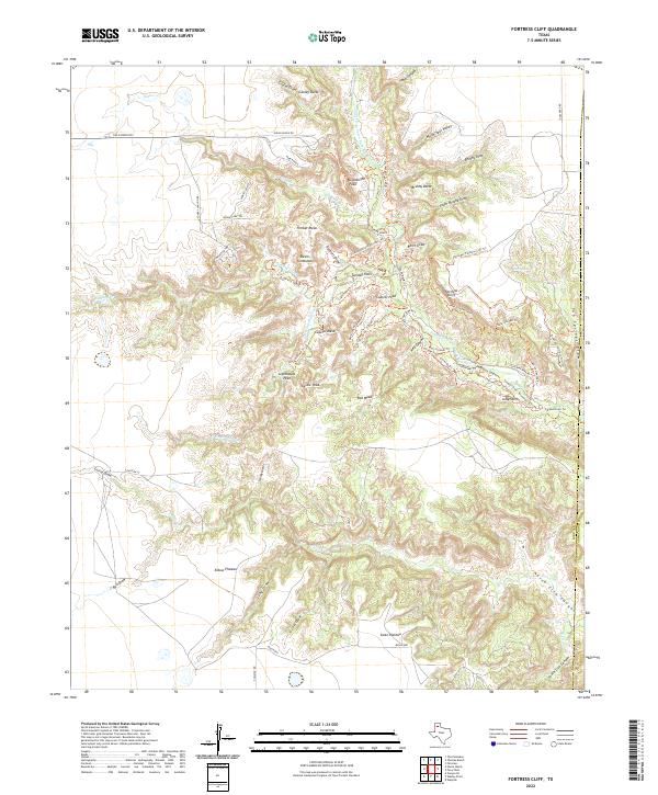 USGS Topographic Map – Fortress Cliff