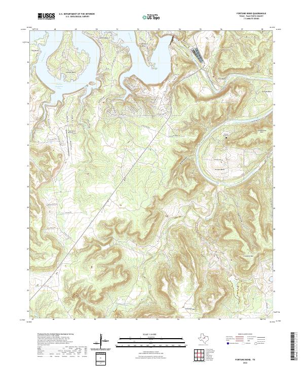 USGS Topographic Map – Fortune Bend