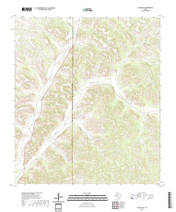 USGS Topographic Map – Four Mills