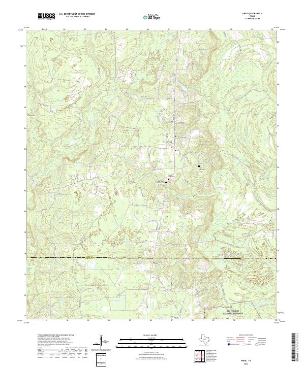 USGS Topographic Map – Fred