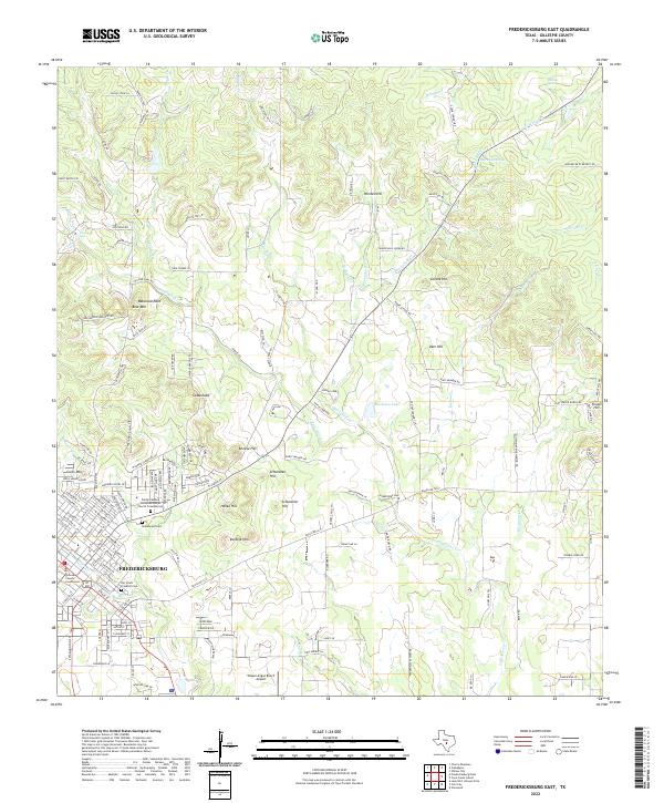 USGS Topographic Map – Fredericksburg East