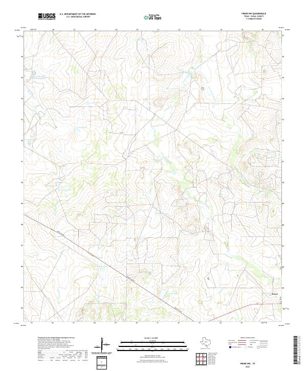 USGS Topographic Map – Freer NW