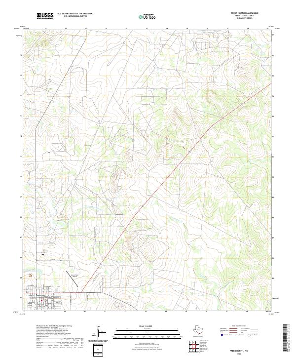 USGS Topographic Map – Freer North