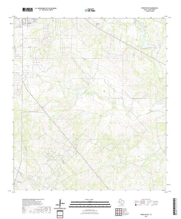 USGS Topographic Map – Freer South