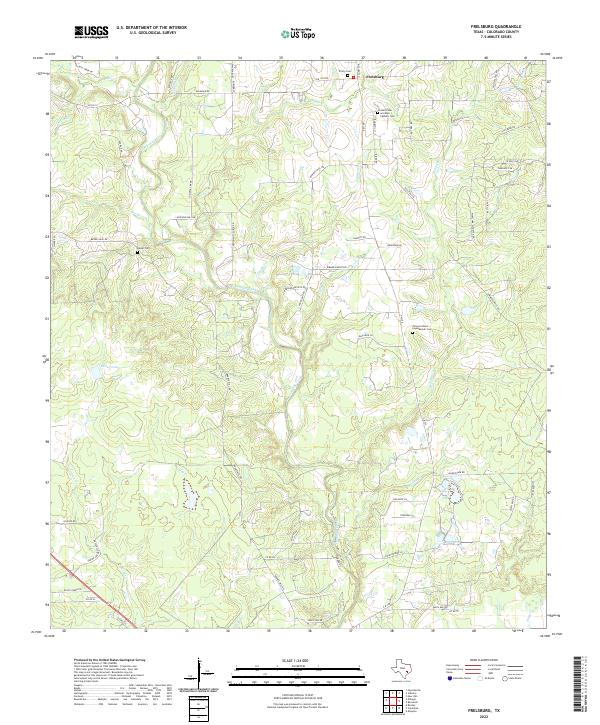 USGS Topographic Map – Frelsburg