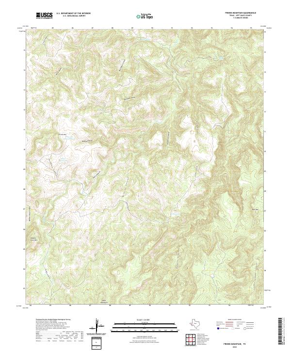 USGS Topographic Map – Friend Mountain