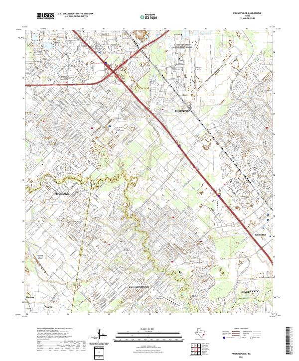 USGS Topographic Map – Friendswood