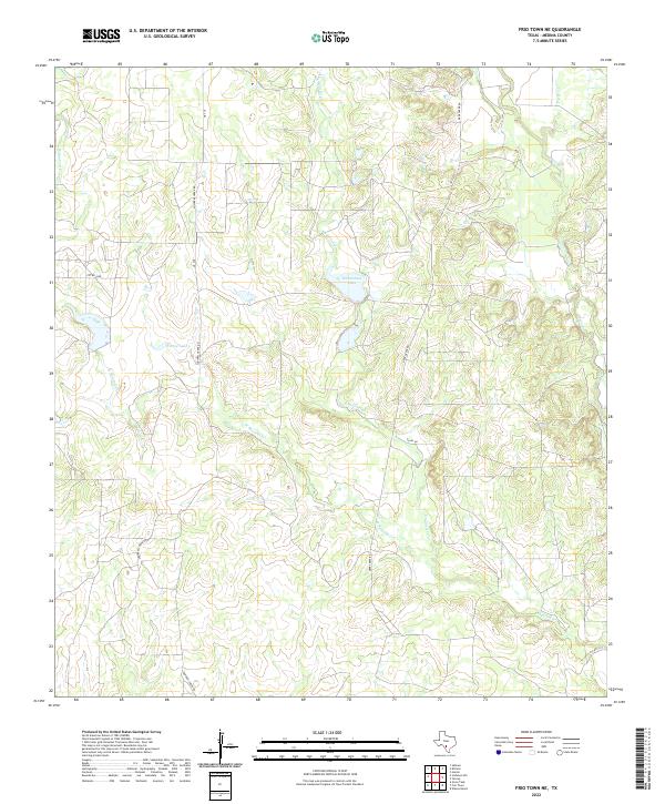 USGS Topographic Map – Frio Town NE