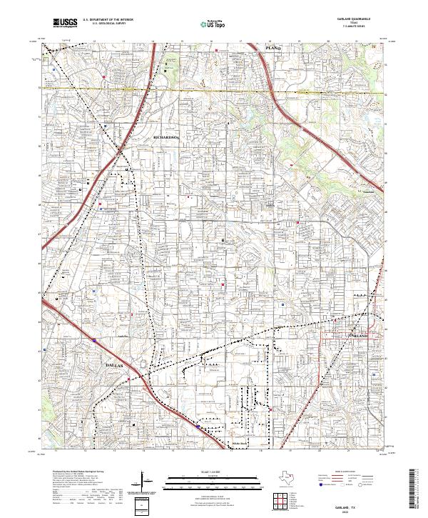 USGS Topographic Map – Garland
