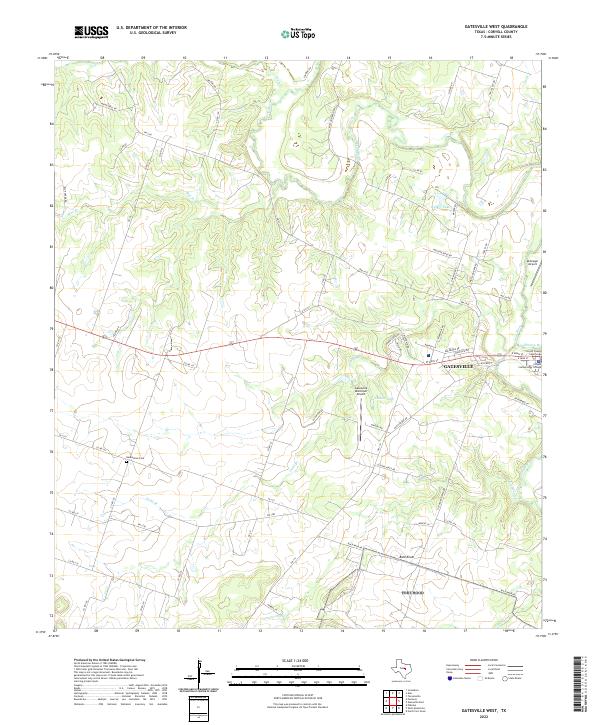 USGS Topographic Map – Gatesville West
