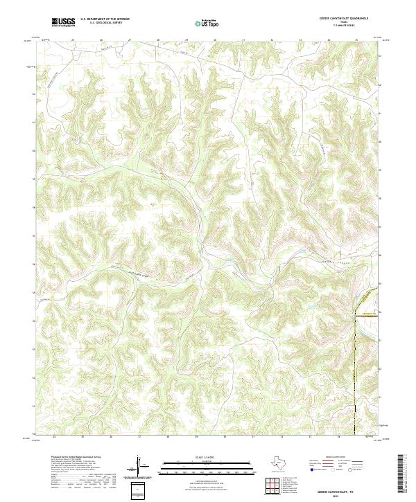 USGS Topographic Map – Geddis Canyon East