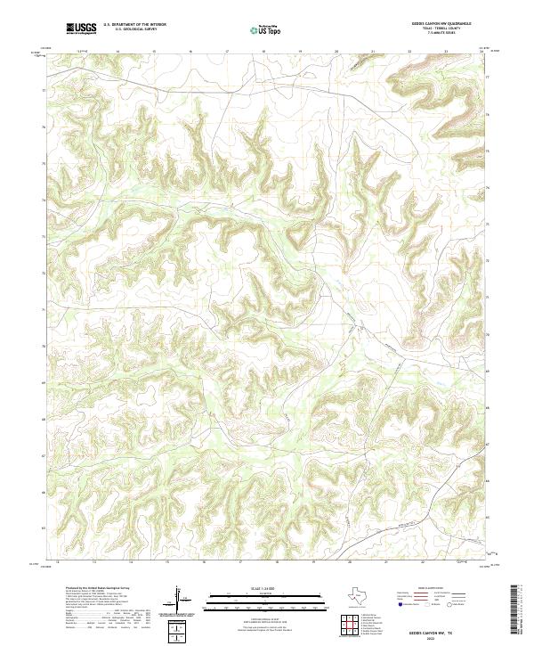 USGS Topographic Map – Geddis Canyon NW