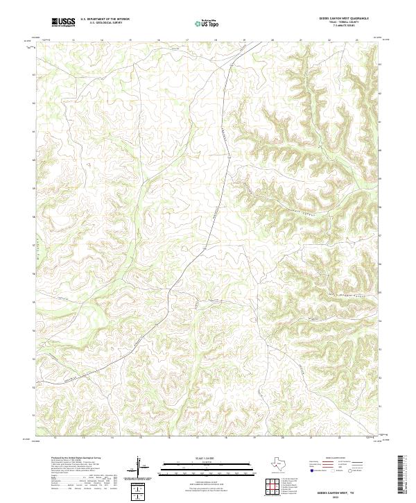 USGS Topographic Map – Geddis Canyon West