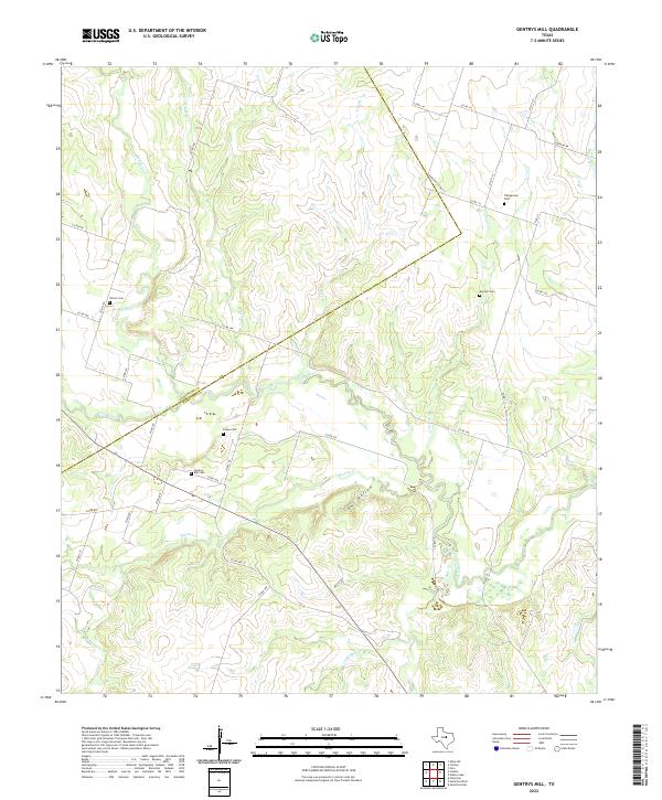 USGS Topographic Map – Gentrys Mill