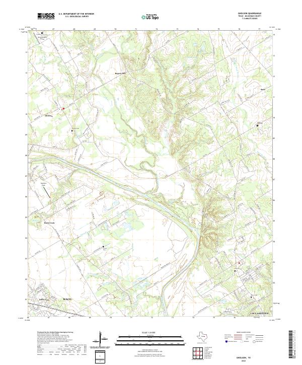 USGS Topographic Map – Gholson