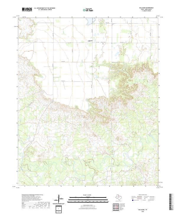 USGS Topographic Map – Gilliland