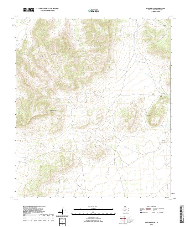 USGS Topographic Map – Gilliland Peak