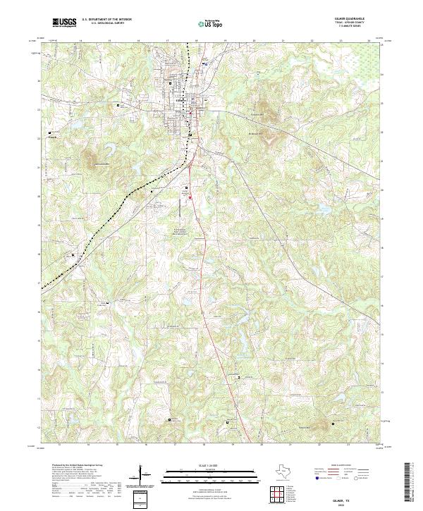 USGS Topographic Map – Gilmer