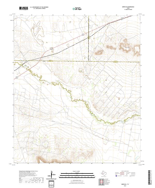 USGS Topographic Map – Girvin SE