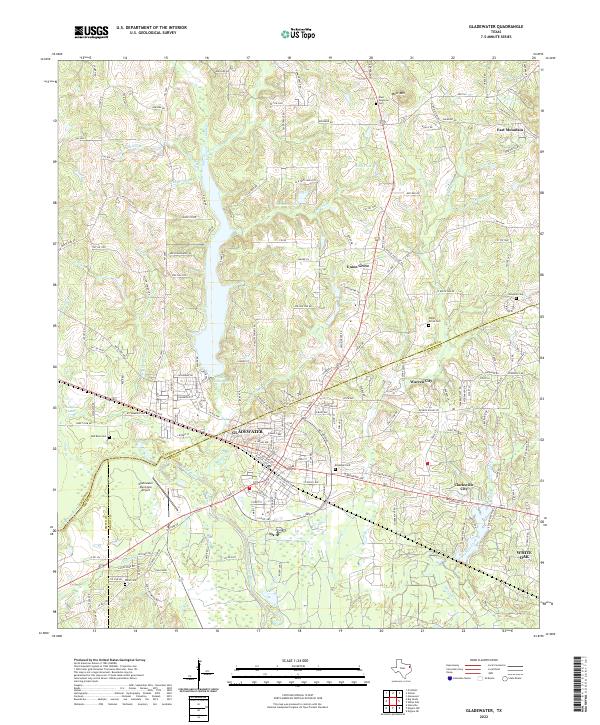 USGS Topographic Map – Gladewater