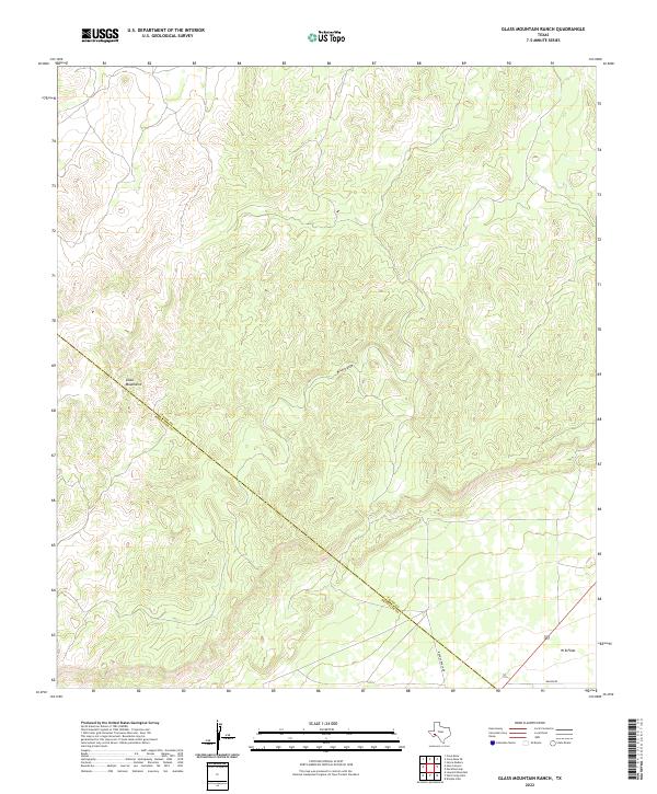 USGS Topographic Map – Glass Mountain Ranch