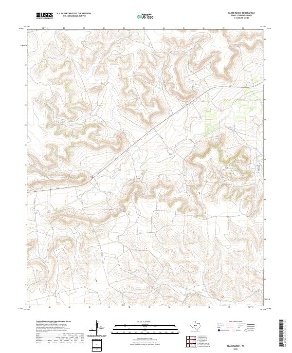 USGS Topographic Map – Glass Ranch