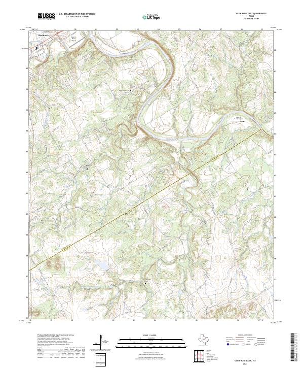 USGS Topographic Map – Glen Rose East