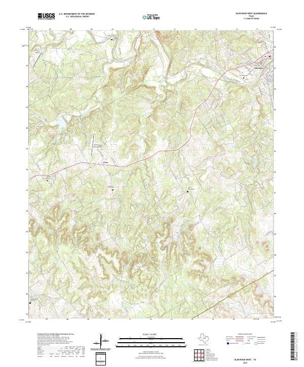 USGS Topographic Map – Glen Rose West