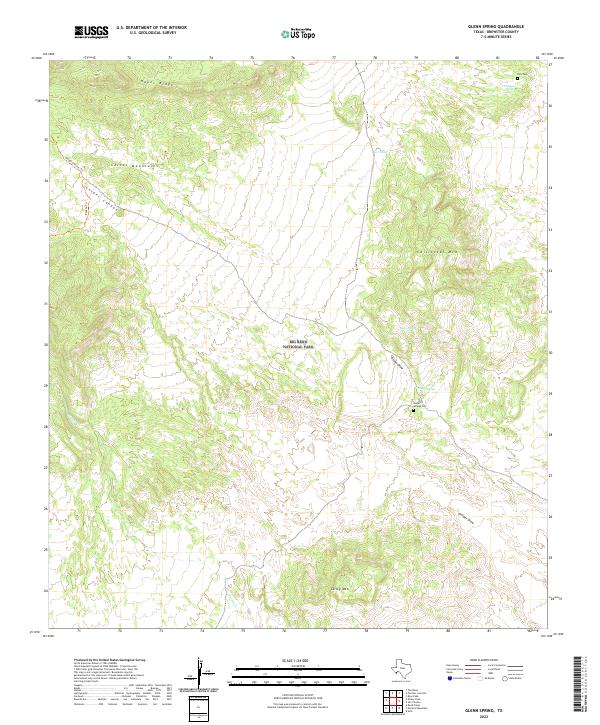 USGS Topographic Map – Glenn Spring