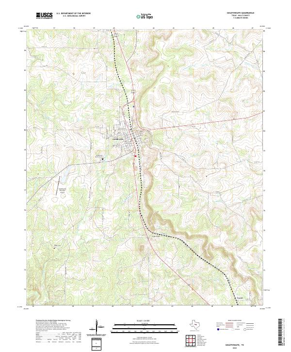 USGS Topographic Map – Goldthwaite