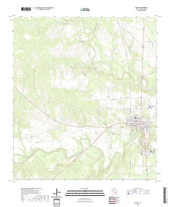 USGS Topographic Map – Goliad